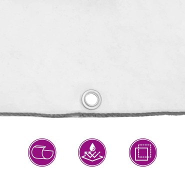 vidaXL Σαφής μουσαμάς με οπές 4x6 m πολυαιθυλένιο