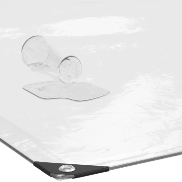 vidaXL Σαφής μουσαμάς με οπές 5x5 m πολυαιθυλένιο