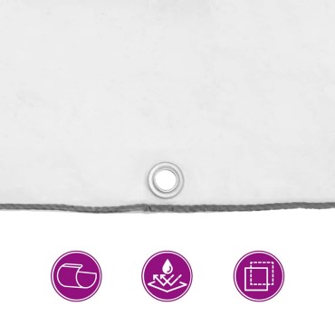 vidaXL Σαφής μουσαμάς με οπές 6x8 m πολυαιθυλένιο