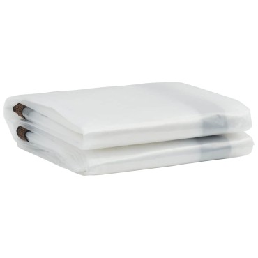 vidaXL Σαφής μουσαμάς με οπές 5x6 m πολυαιθυλένιο