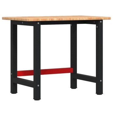 vidaXL Πάγκος Εργασίας Ορθογώνιος 100x60x81,5 εκ. από Μασίφ Ξύλο Δρυός