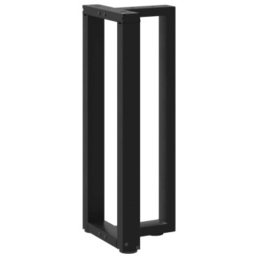 vidaXL Πόδια Κονσόλας σε Σχήμα Τ, 2 τεμ. Μαύρο 38x25x(72-73)cm Ατσάλι