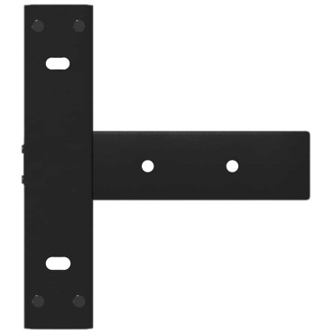 vidaXL Πόδια Κονσόλας σε Σχήμα Τ, 2 τεμ. Μαύρο 38x25x(72-73)cm Ατσάλι