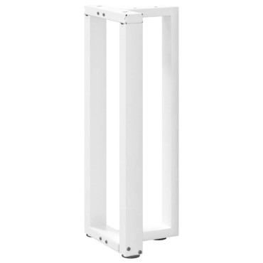 vidaXL Πόδια Κονσόλας σε Σχήμα Τ, 2 τεμ. Λευκά 38x25x(72-73)cm Ατσάλι