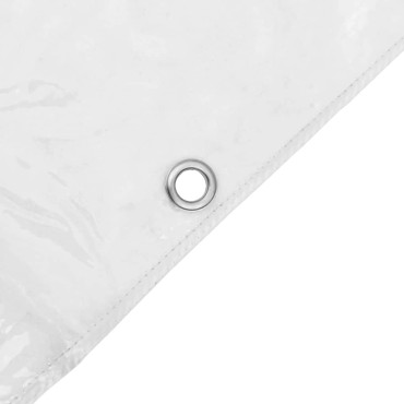 vidaXL σαφής μουσαμάς με τις οπές 5x8 m PVC