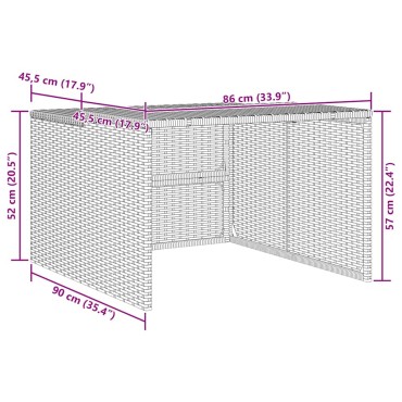 vidaXL Σκέπαστρο για Χλοοκοπτ. Ρομπότ Μπεζ 86x90x52/57 εκ. Συνθ. Ρατάν