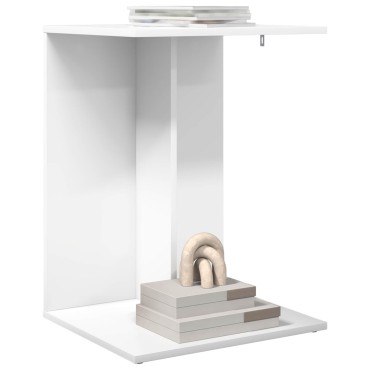 vidaXL Τραπεζάκι Πλευράς Λευκό 45x40x62,5cm Επεξεργασμένο Ξύλο 1 τεμ.