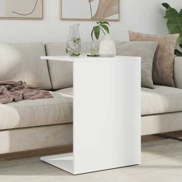 vidaXL Τραπεζάκι Πλευράς Λευκό 45x40x62,5cm Επεξεργασμένο Ξύλο 1 τεμ.