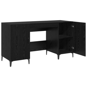 vidaXL Γραφείο Μαύρη Οξυά Επεξεργασμένο Ξύλο 140x50x75cm 1 τεμ.