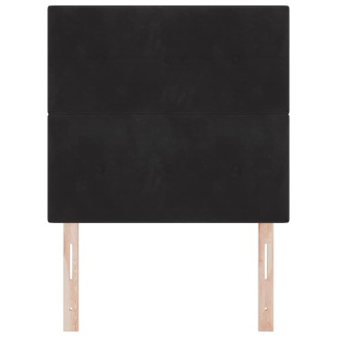 vidaXL Κεφαλάρι Μαύρο Βελούδο 90x7x128cm 1 τεμ.