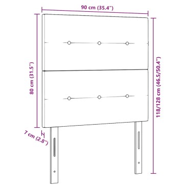 vidaXL Κεφαλάρι Μαύρο Βελούδο 90x7x128cm 1 τεμ.
