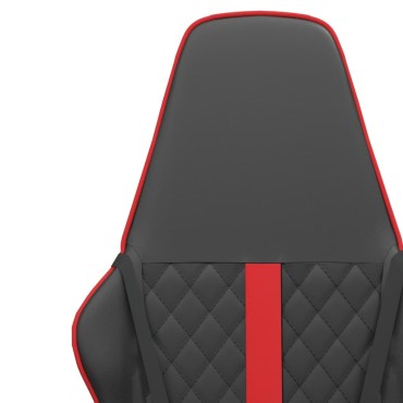 vidaXL Καρέκλα Gaming Μασάζ Μαύρο/Κόκκινο από Συνθετικό Δέρμα 54x61,5x(118,5-128)cm 1 τεμ.