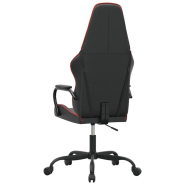 vidaXL Καρέκλα Gaming Μασάζ Μαύρο/Κόκκινο από Συνθετικό Δέρμα 54x61,5x(118,5-128)cm 1 τεμ.