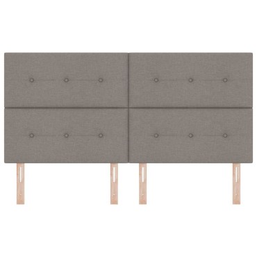 vidaXL LED κεφαλάρι Taupe ύφασμα 180x7x128cm