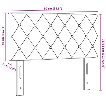 vidaXL Κεφαλάρι Ροζ Βελούδο 80x7x88cm 1 τεμ.