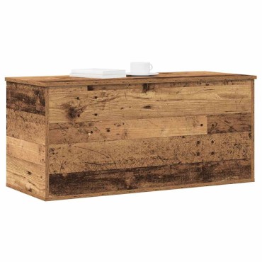 vidaXL Κουτί αποθήκευσης Παλαιό ξύλο 100x42x46cm