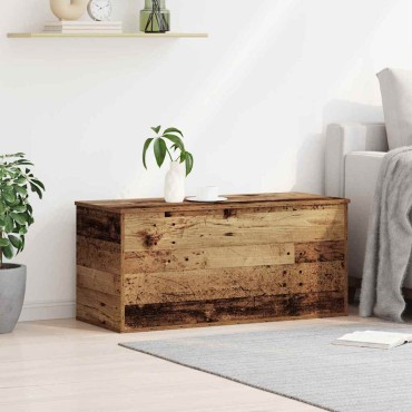 vidaXL Κουτί αποθήκευσης Παλαιό ξύλο 100x42x46cm