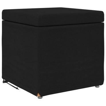 vidaXL Σκαμνί Μαύρο 41x41x40cm Ύφασμα και Επεξεργασμένο Ξύλο