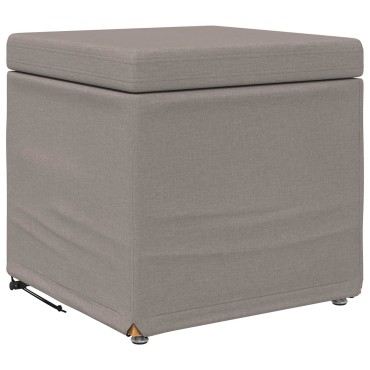 vidaXL Σκαμνί Taupe 41x41x40cm Ύφασμα και Επεξεργασμένο Ξύλο