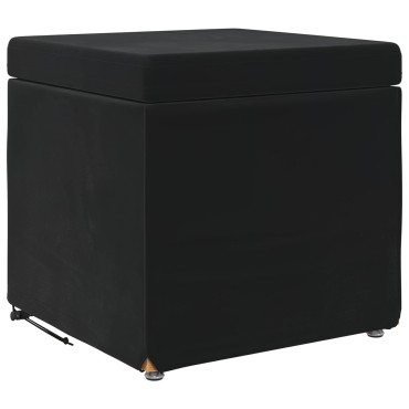 vidaXL Σκαμνί Μαύρο 41x41x40cm Βελούδο και Μηχανικά Ξύλα