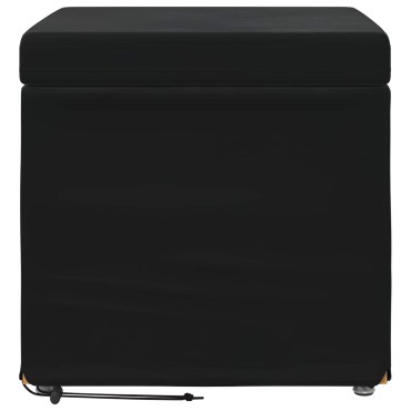 vidaXL Σκαμνί Μαύρο 41x41x40cm Βελούδο και Μηχανικά Ξύλα