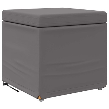vidaXL Σκαμνί Γκρι 41x41x40cm Ψεύτικο Δέρμα και Μηχανικά Ξύλα
