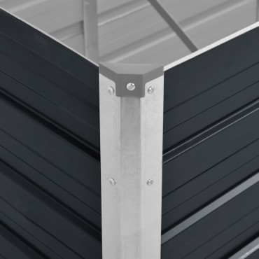 vidaXL Ζαρντινιέρα Υπερυψωμένη Ανθρακί 320x80x77 εκ. Γαλβαν. Χάλυβας
