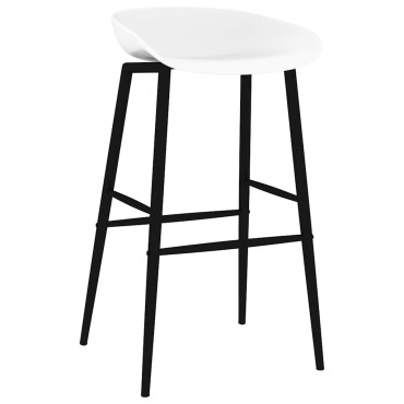 vidaXL Καρέκλες Μπαρ 4 τεμ. Λευκές 48x46x85cm