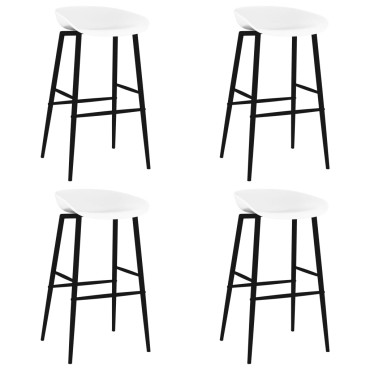 vidaXL Σετ Επίπλων Μπαρ 5 τεμ. Μαύρο / Λευκό 120x60x105cm