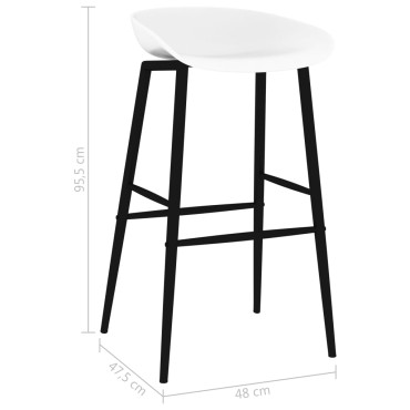 vidaXL Σετ Επίπλων Μπαρ 5 τεμ. Μαύρο / Λευκό 120x60x105cm