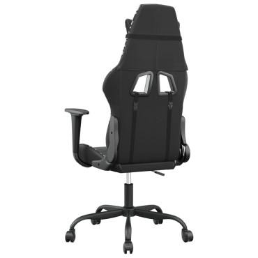 vidaXL Καρέκλα Gaming Μαύρο/Παραλλαγή από Συνθετικό Δέρμα 66x56x(120,5-131)cm 1 τεμ.