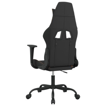 vidaXL Καρέκλα Gaming Μαύρο και πορτοκαλί Υφασμάτινη 65x62,5x(120-130)cm 1 τεμ.