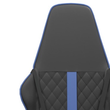 vidaXL Καρέκλα Gaming Μαύρο/Μπλε από Συνθετικό Δέρμα 54x61,5x(118,5-128)cm 1 τεμ.