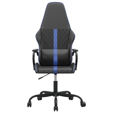 vidaXL Καρέκλα Gaming Μαύρο/Μπλε από Συνθετικό Δέρμα 54x61,5x(118,5-128)cm 1 τεμ.