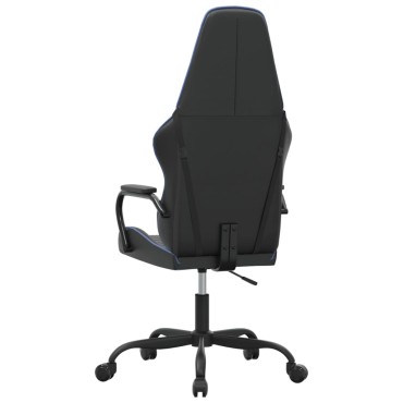 vidaXL Καρέκλα Gaming Μαύρο/Μπλε από Συνθετικό Δέρμα 54x61,5x(118,5-128)cm 1 τεμ.
