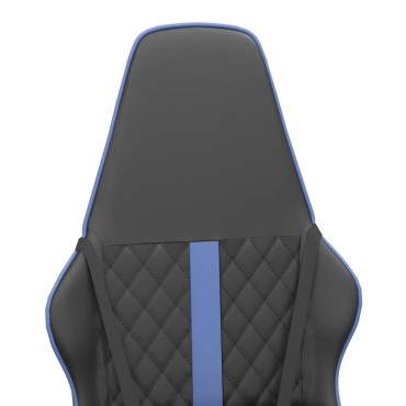 vidaXL Καρέκλα Gaming Μαύρο/Μπλε από Συνθετικό Δέρμα 54x61,5x(118,5-128)cm 1 τεμ.