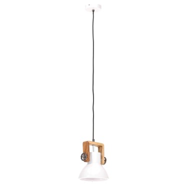 vidaXL Φωτιστικό Κρεμαστό Industrial Στρογγυλό 25 W Λευκό 19 εκ. Ε27