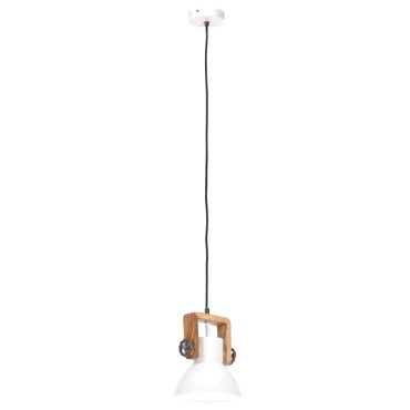 vidaXL Φωτιστικό Κρεμαστό Industrial Στρογγυλό 25 W Λευκό 19 εκ. Ε27