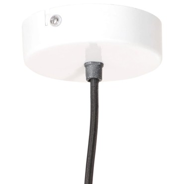 vidaXL Φωτιστικό Κρεμαστό Industrial Στρογγυλό 25 W Λευκό 19 εκ. Ε27