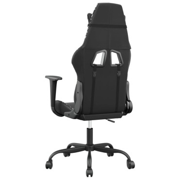 vidaXL Καρέκλα Gaming Μασάζ Μαύρο/Παραλλαγή από Συνθετικό Δέρμα 66,5x61x(118-127,5)cm 1 τεμ.