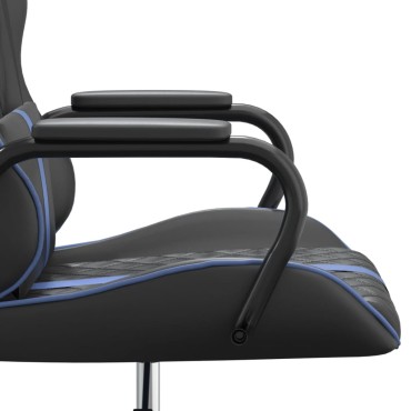 vidaXL Καρέκλα Gaming Μασάζ Μπλε/Μαύρο από Συνθετικό Δέρμα 54x61,5x(118,5-128)cm 1 τεμ.