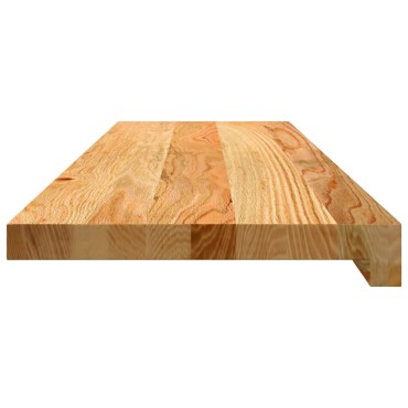 vidaXL Πατάκια Σκάλας 12 τεμ. Ανοιχτό Καφέ 90x30x2 cm Ξύλο Δρυός