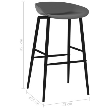 vidaXL Σετ Επίπλων Μπαρ 5 τεμ. Λευκό / Γκρι 120x60x105cm