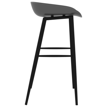 vidaXL Σετ Επίπλων Μπαρ 5 τεμ. Λευκό / Γκρι 120x60x105cm