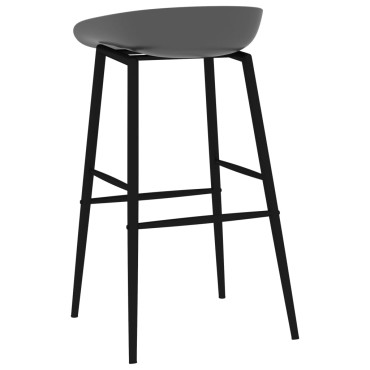 vidaXL Σετ Επίπλων Μπαρ 5 τεμ. Μαύρο / Γκρι 120x60x105cm