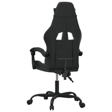vidaXL Καρέκλα Gaming Μαύρη από Συνθετικό Δέρμα 57,5x59,5x(121-131)cm 1 τεμ.