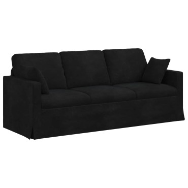 vidaXL Καναπές Μαύρο 198x78x80cm Βελούδο