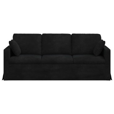 vidaXL Καναπές Μαύρο 198x78x80cm Βελούδο