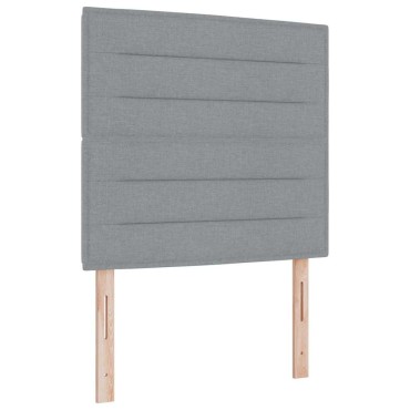 vidaXL Κεφαλάρι Ανοιχτό γκρι ύφασμα 80x7x128cm 1 τεμ.