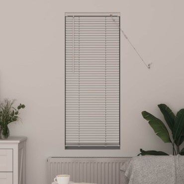 vidaXL Βενετσιάνικη Σκίαση Λευκός 150 x 60 εκ 25 mm PVC